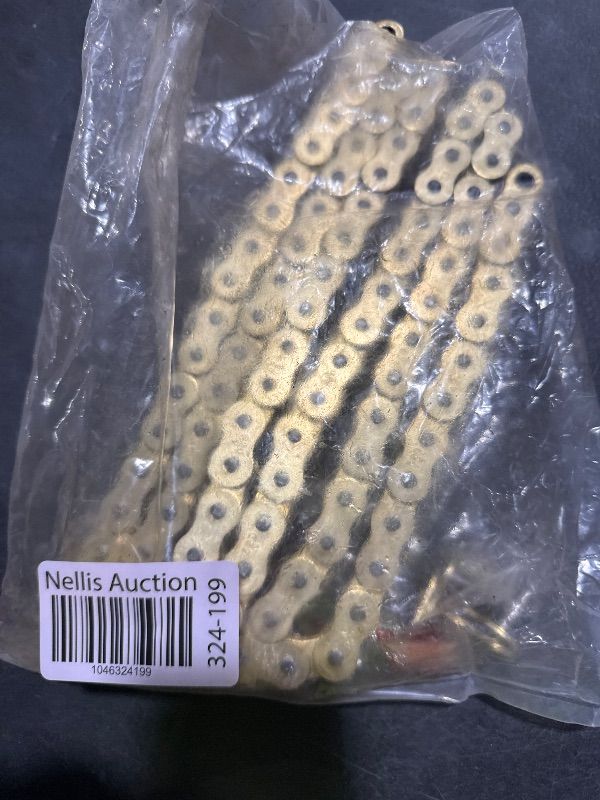 Photo 1 of Gold 520 X-Ring Motorcycle Chain 120 Links for Honda Kawasaki with Connecting Master Link - Enhanced Durability & Universal Fit