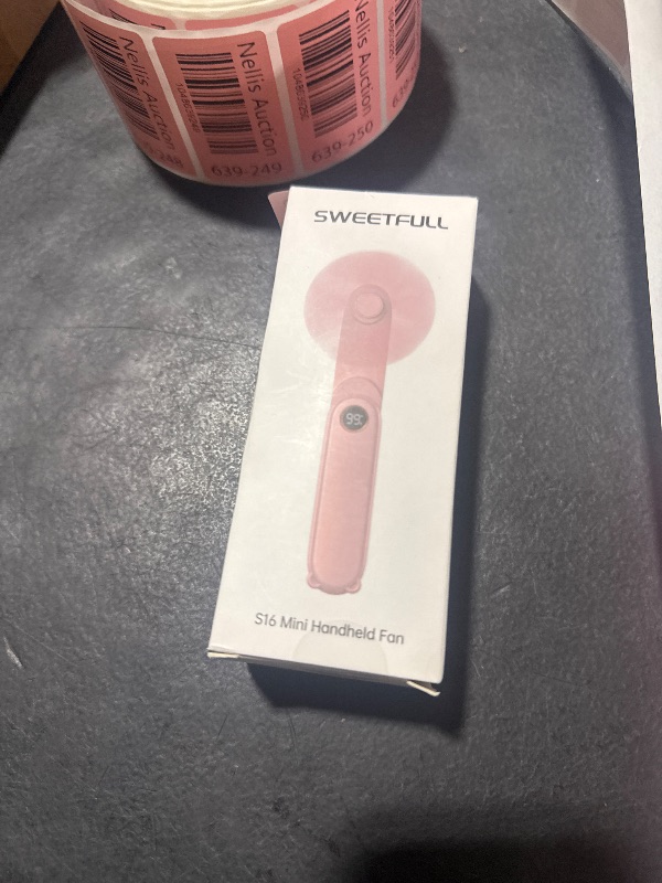Photo 1 of SWEETFULL Portable Handheld Mini Fan with LED Display, 3-in-1 Personal Foldable USB Rechargeable Hand Held Fan & Flashlight for Travel, Lash Eyelash, Cute Small Pocket for Women, Girls