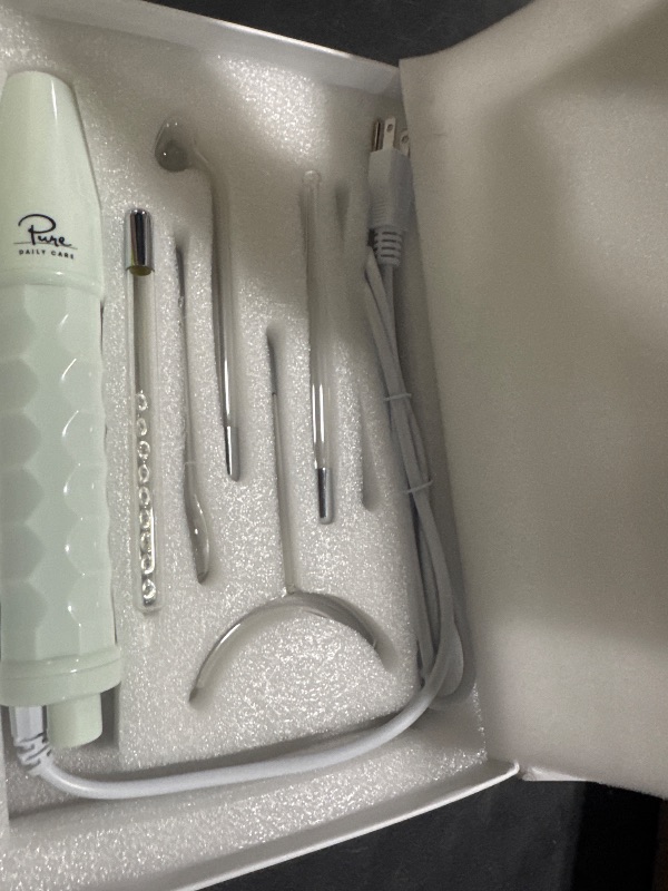 Photo 1 of Pure Daily Care NuDerma Clinical Portable Skin Therapy Wand, Machine with 6 Fusion Neon + Argon Wands – Anti Aging - Clarifying - Skin Tightening & Radiance - Wrinkle Reducing