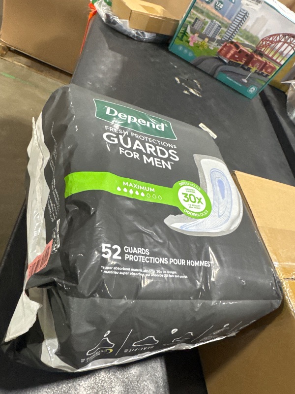 Photo 1 of Depends Men's Incontinence Guards/Pads, One Size, 1 Count