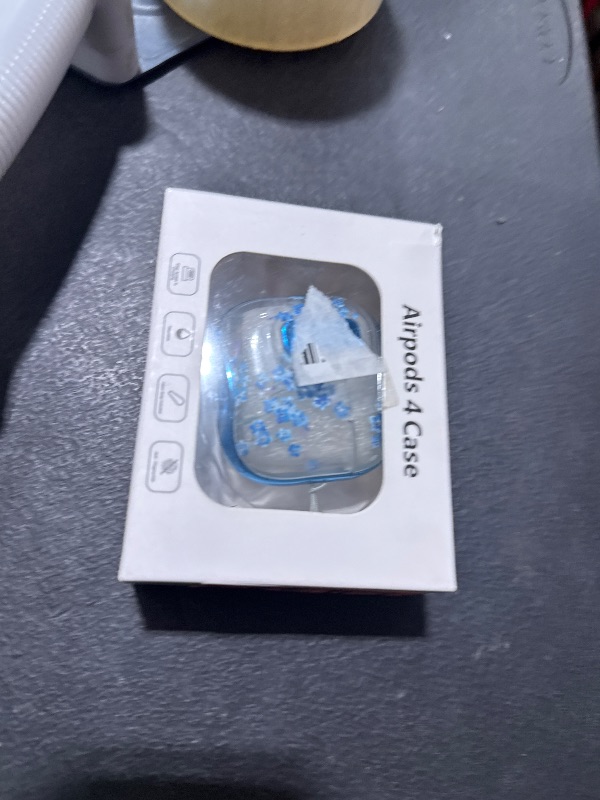 Photo 1 of Polislime for Apple AirPod 4 Case Cover 2024 with Lock,Clear TPU Floral AirPod 4th Generation Cases for Women Girly, Air Pod Gen 4 Pro Case with Keychain & Cleaner Kit- Blue Bell Flower