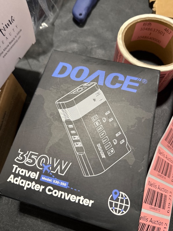 Photo 1 of DOACE Voltage Converter US to Europe, 350W Converter for European Travel for Curling Iron and Hair Straighteners, 220V to 110V Converter Plug Adapter with 2 USB A & 2 USB C Ports