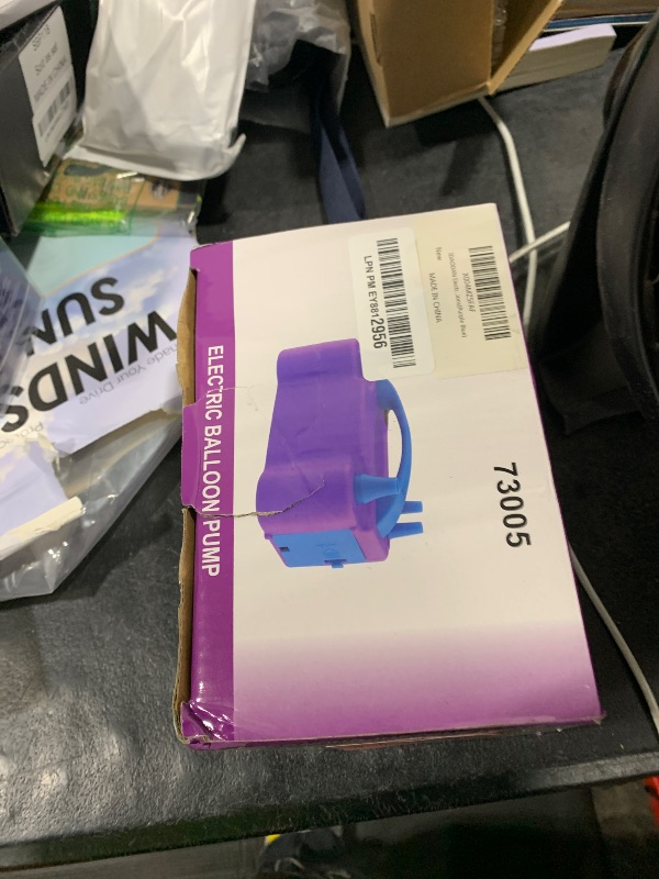 Photo 1 of IDAODAN Electric Balloon Pump, Portable Electric Balloon Blower Inflator Machine Air Pump Dual Nozzle 110V 600W for Party Decorations(Purple Blue)