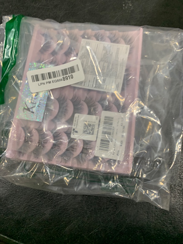 Photo 1 of False Eyelashes 14mm Faux 3D Mink Lashes Natural Look Cat Eye Wispy Lashes Pack by Kiromiro, 14 Pairs