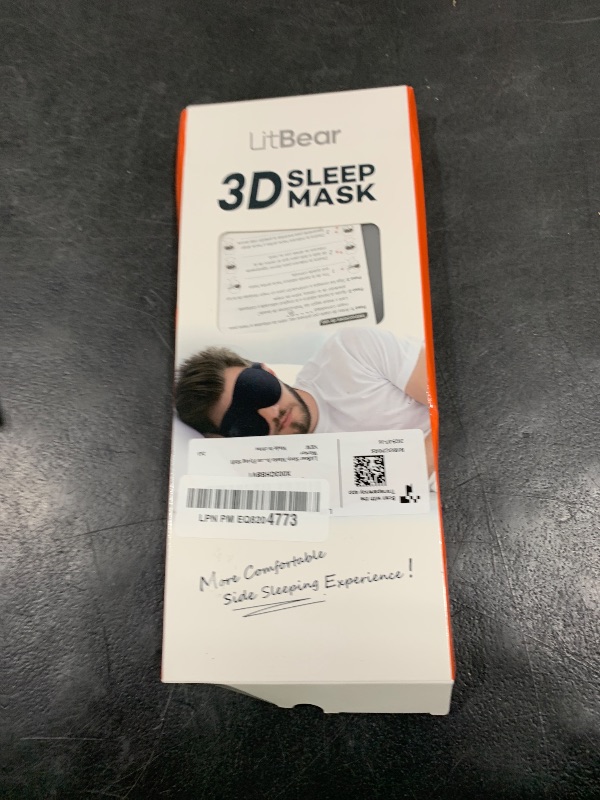 Photo 1 of LitBear Sleep Masks for Women, Pink Eye Mask for Sleeping, Comfortable Night Sleeping Mask, Soft Contoured Eye Cover for Sleeping with Elastic Strap for Side Sleeper Men Flying Shift Worker