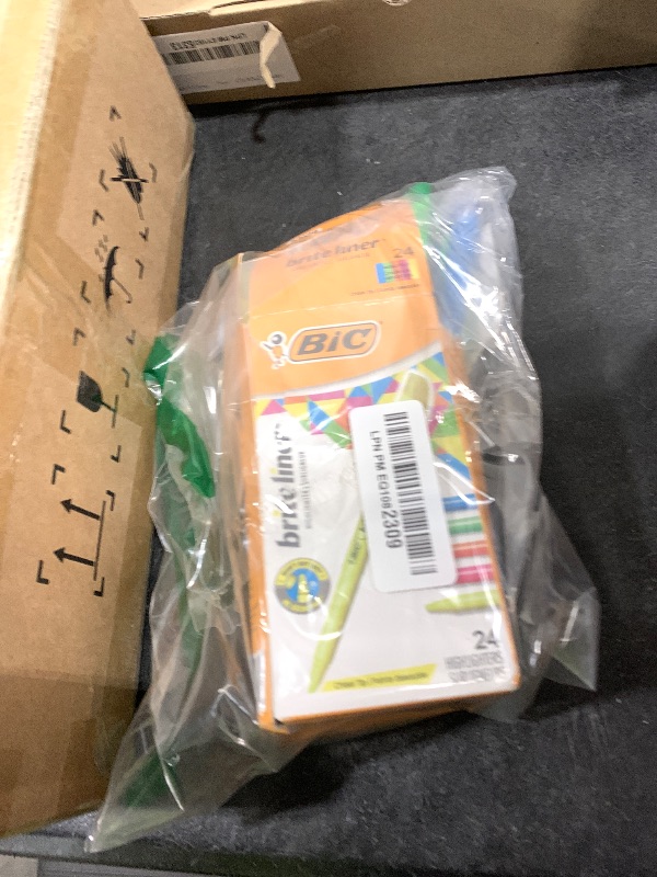 Photo 1 of BIC Brite Liner Highlighters with Chisel Tip for Broad and Fine Lines, 24-Count Pack in Assorted Colors