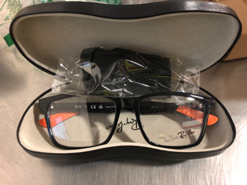Photo 1 of Ray-Ban RX5279 Square Prescription Eyewear Frames, Havana on Transparent Green/Demo Lens, 57 mm