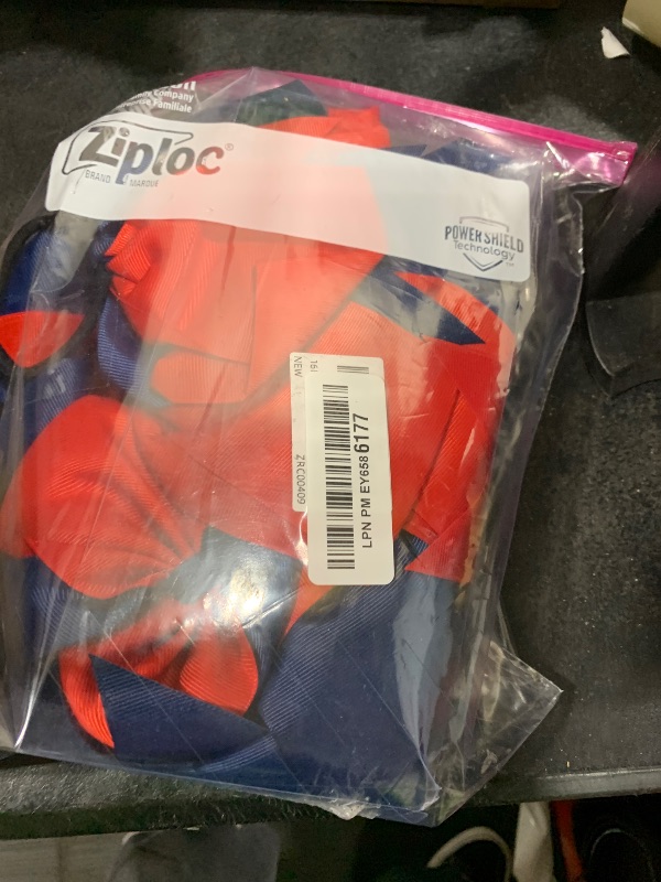 Photo 1 of 16PCS 8" Large Cheer Hair Bows Ponytail Holder Elastic Band Handmade for Cheerleading Teen Girls College Sports (Red/Navy)