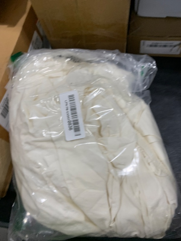 Photo 1 of BIOWEAVES 100% Organic Cotton 1 Full Size Fitted Sheet Only | 300 Thread Count Sateen Weave GOTS Certified with Deep Pocket - Undyed Natural