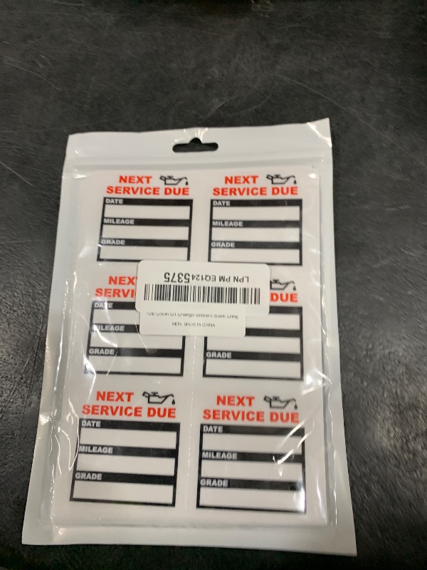 Photo 1 of JINCH Oil Change Stickers Static Cling, 120pcs 2x2 Inches Oil Change Reminder Sticker for Windshield with No Residue, Clear Next Service Due Labels for Car Auto Vehicle Window