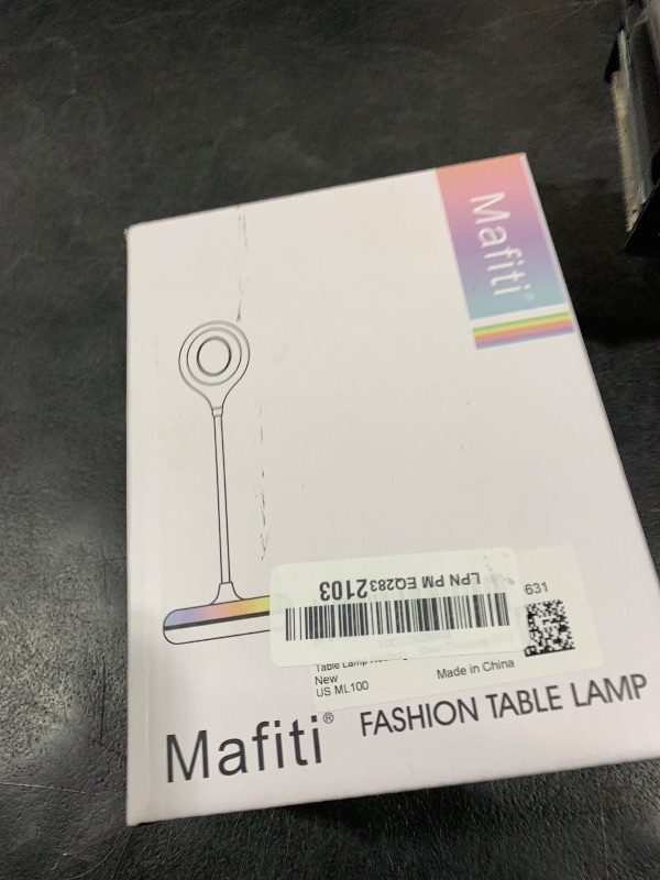 Photo 1 of mafiti LED Desk Lamp Cordless Rechargeable Battery Operated Table Light Adjustable Gooseneck Dimmable Touch Control Color Changing RGB Eye-Caring Base Night Light for Kids with USB Charging Cable