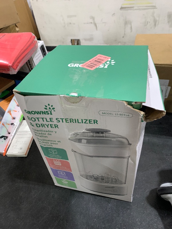 Photo 1 of GROWNSY Bottle Sterilizer and Dryer, Compact Electric Steam Baby Bottle Sterilizer (Esterilizador de Biberones), Bottle Sanitizer for Baby Bottles, Pacifiers, Pump Parts