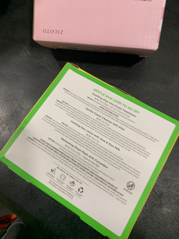Photo 1 of Burt's Bees Gentle Skin Care To-Go Set, Includes Cleanser, Towelettes, Lotion and Sheet Mask, Travel Size Facial Skin Care Products for Sensitive Skin, Natural Origin, 1 Gift Set