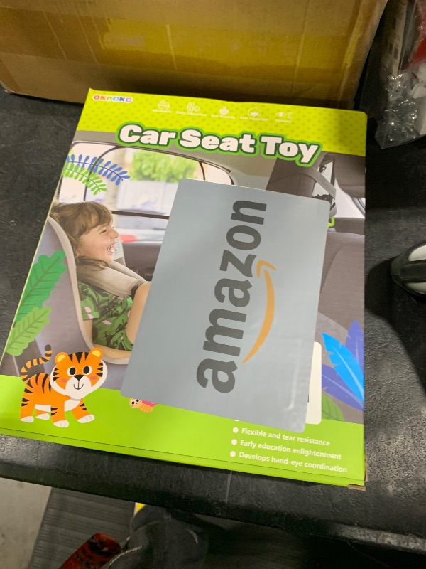 Photo 1 of OKOOKO Car Seat Toy Rear Facing Car Seat Toy Baby Travel Toy Kick and Play with Baby Mirror Thickened Pad Adjustable Sensory Toy for Newborn Infant