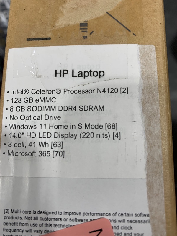 Photo 1 of HP New 14" HD Ultral Light Thin Laptop, Quad-Core Intel Celeron Processor, 8GB RAM, 256GB (128GB eMMC+ 128GB Card), Wi-Fi, Upto 11 Hours, Windows 11 S + 1 Year Office 365+HubxcelAccessory, Silver