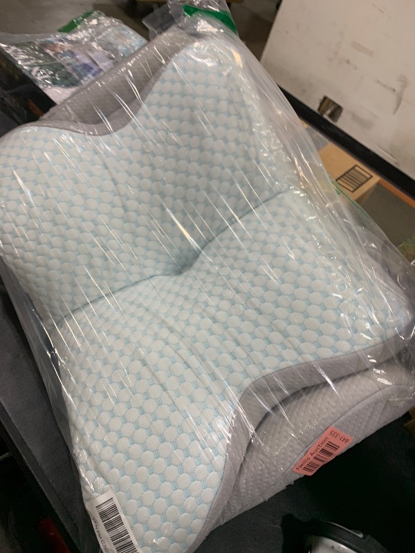 Photo 1 of Cervical Neck Pillow - Ergonomic Side Sleeper Pillow for Pain Relief, Cooling Cervical Pillow for Sleeping, Contour Orthopedic Memory Foam Pillows for Back Stomach Sleepers