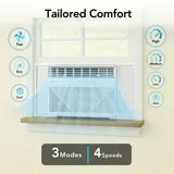 Photo 1 of Comfort Zone 8,000 BTU Window Mounted Air Conditioner with Remote Control, Wi-Fi

