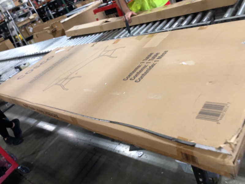 Photo 1 of COSCO 6 Foot Blow Molded Folding Table, White