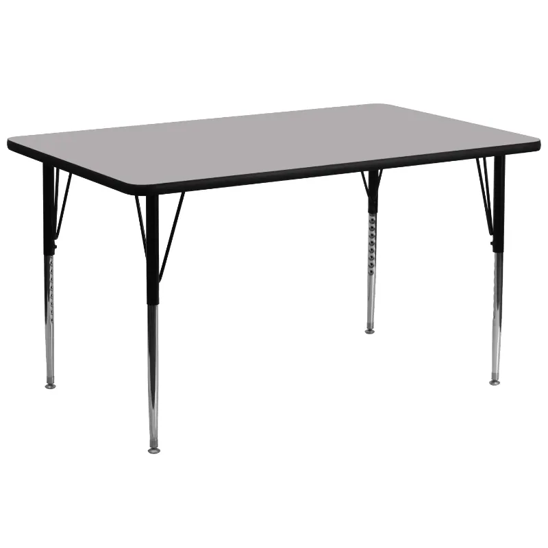 Photo 1 of Flash Furniture 30''W x 72''L Rectangular Grey Thermal Laminate Activity Table
