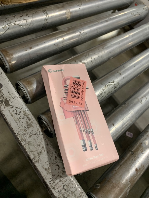 Photo 1 of COLFULINE 9 PCS PINK Allen Key Set, Long Ball End Hex Key Set, Cr-V Allen Wrench Set for Women, Size 1.5-10mm with Colour-Coding for Best Gifts and Home Repair