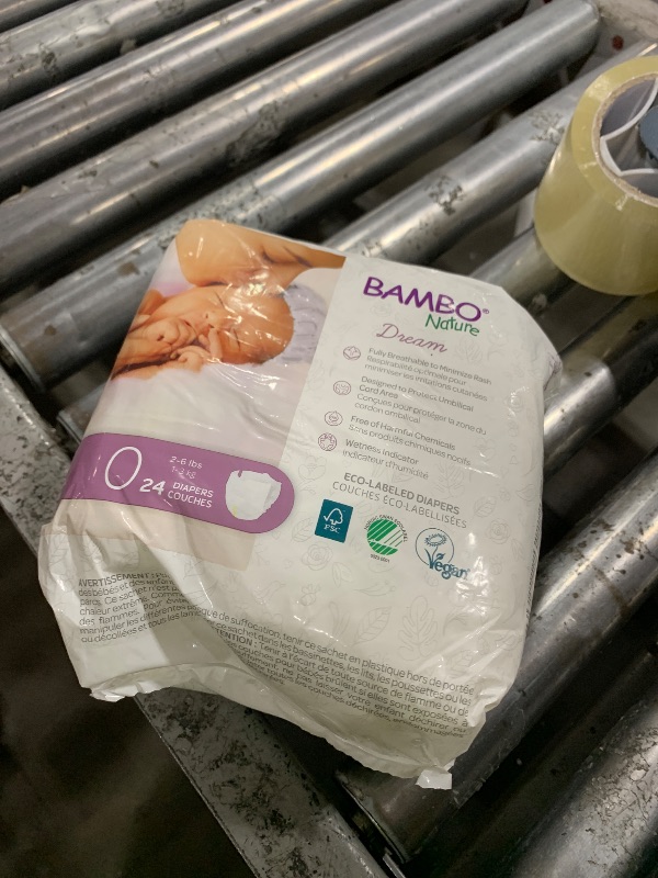 Photo 1 of Bambo Nature Hypoallergenic Dream Baby Diapers, Premium Eco-Labeled Sustainable Diapers, Enhanced Leakage Protection, Totally Chlorine-Free, Skin Friendly, and Super Absorbent - Size 0 (24 Count)