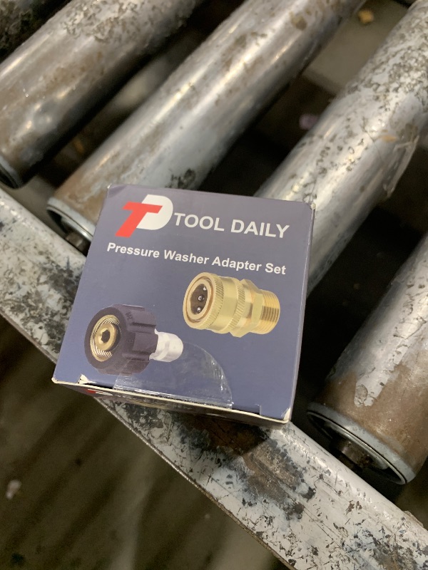 Photo 1 of Tool Daily Pressure Washer Adapter Set, Quick Connect Kit, M22 14mm Swivel to M22 Metric Fitting, 5000 PSI