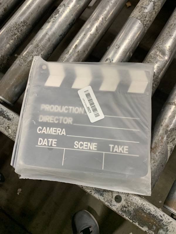 Photo 1 of 10 Pieces Movie Film Clap Board, 7 x 8 Inch Cardboard Movie Clapboard Directors Clapper Writable Cut Action Scene Board for Movies Films Photo Props(White)