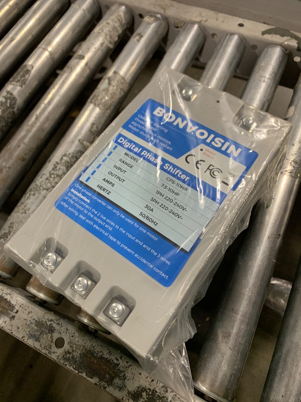 Photo 1 of Bonvoisin Single Phase to 3 Phase Converter 10HP(7.5kW) Digital Phase Shifter, 30A 220V-240V Input/Output, One Converter only for one Motor.