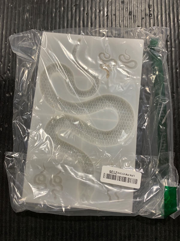 Photo 1 of 1 Big Snake + 3 Pairs Stylish Snake Earring Epoxy Mold DIY Resin Casting Silicone Mold for Halloween Art Making