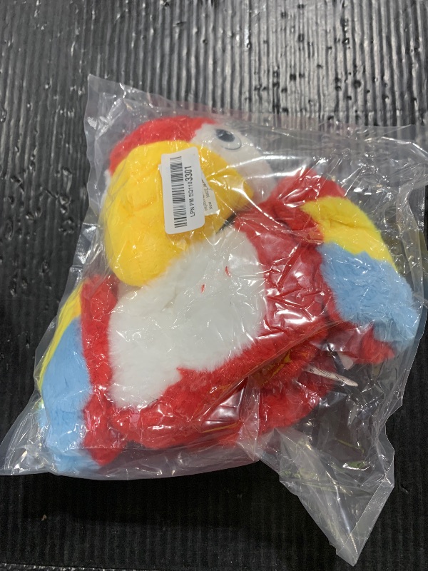 Photo 1 of Puppets Parrot Hand Puppet,13.8" Animal Puppets Hand Puppets Bird Stuffed Animal Hand Puppets for Kids with Movable Mouth,Puppet Plush Multi-Color Toys Bird Puppet Role Play Teaching(Red)