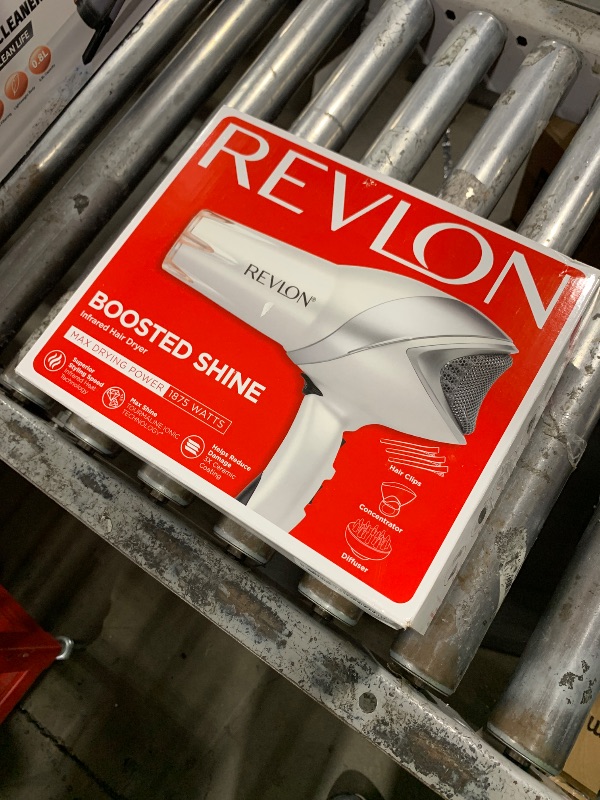 Photo 1 of REVLON Infrared Hair Dryer with Diffuser - Ionic Blow Dryer, Diffuser, and Concentrator, Infrared Heat Technology to Prevent Over-Drying for Shiny, Soft Hair with Natural Moisture (White)