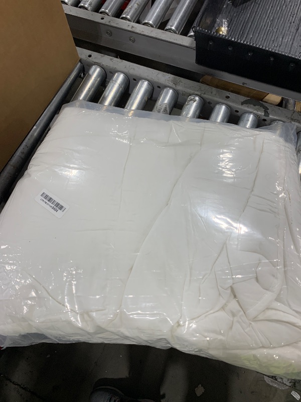 Photo 1 of KUSNUG Climaloft Hybrid Wool Comforter King Size with 100% Organic Cotton, Hypoallergenic Down Alternative Luxury Duvet Insert with Tabs, Temperature Regulating All-Season Bedding, White