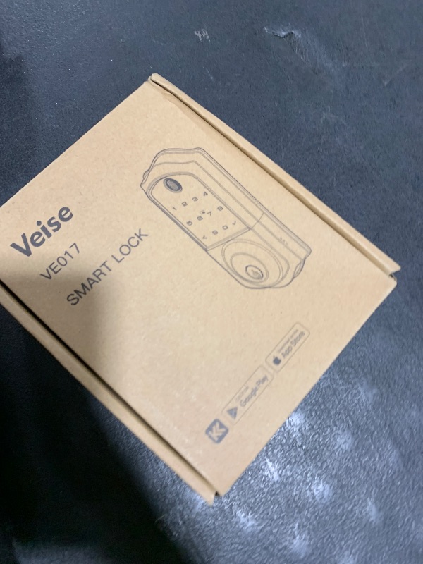 Photo 1 of Veise VE017 Fingerprint Smart Door Lock, App Control, 7-in-1 Keyless Entry, Auto Lock, Emergency Power Port, Electronic Touchscreen Keypad, Biometric Smart Locks for Front Door, Matte Black