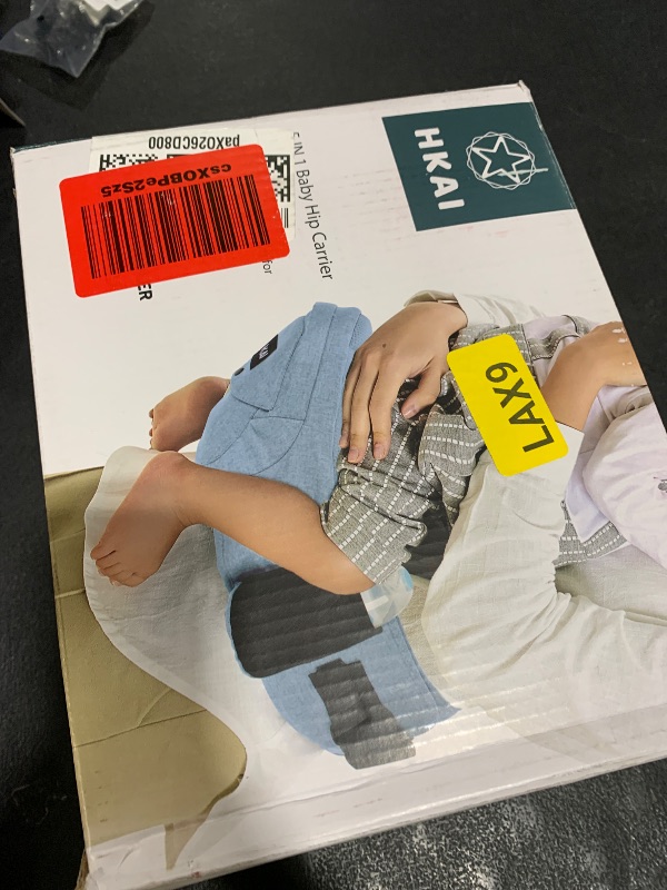 Photo 1 of HKAI Baby Hip Carrier, Mom's Choice Award Winner, Adjustable Waistband & Breathable Mesh, Ergonomic Carrier with Non-Slip Hip Seat Surface for Newborns & Toddlers, Light Blue