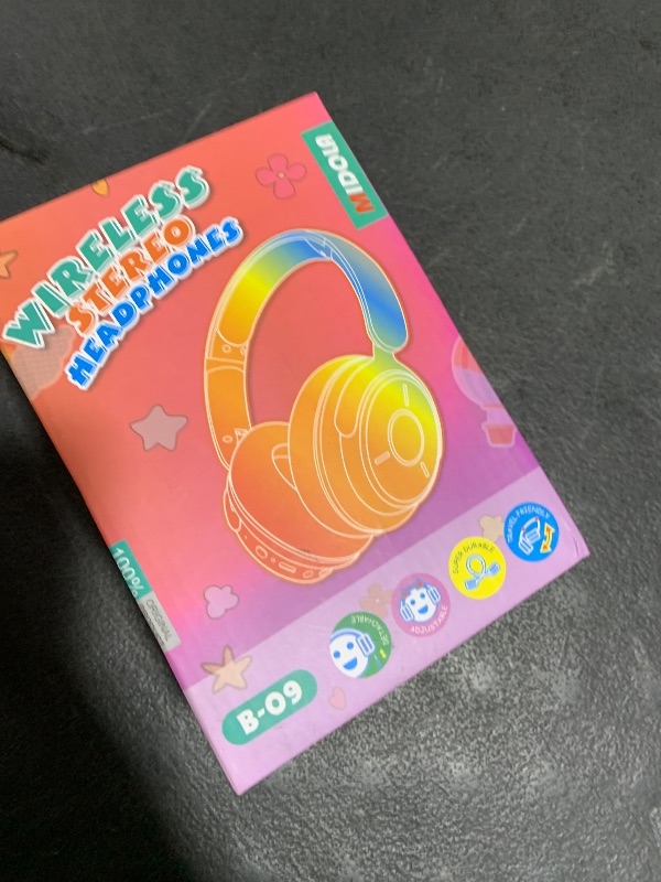 Photo 1 of MIDOLA Kids Headphones Bluetooth 5.3 Wireless Volume Limited 85/94dB Hearing Protection Over Ear,68 Hours Playtime Foldable Lightweight Headset with Built-in Mic for Toddler Child Travel School Purple