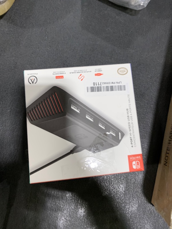 Photo 1 of PowerA 4-Port Hi-Speed USB Hub for Nintendo Switch™, USB 2.0, 6 ft. USB Cable, Weighted Base, Officially Licensed