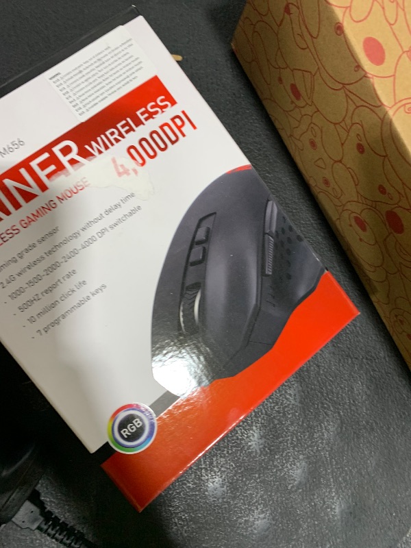 Photo 1 of Redragon M656 Gainer Wireless Gaming Mouse, 4000 DPI 2.4Ghz Wireless Mouse w/ 5 DPI Levels, 7 Macro Buttons, Red LED Backlit & Pro Software/Drive Supported, for PC/Mac/Laptop