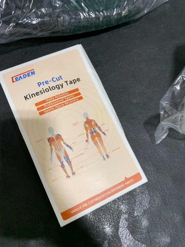 Photo 1 of IEADEN Precut Kinesiology Tape for Knees, 20 Pcs - Knee Support & Stability, Knee Pain Relief Athletic Tape - Waterproof & Elastic, Breathable Hypoallergenic Latex-Free Tape, Purple