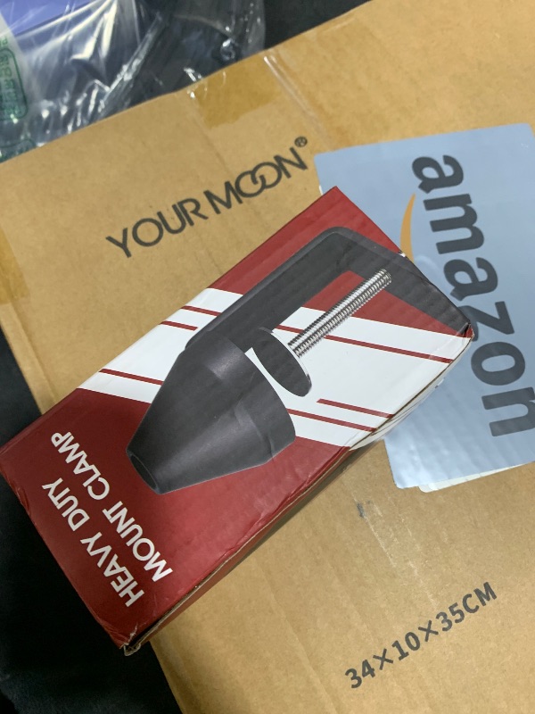 Photo 1 of YOUSHARES Table Mount Clamp for Mic - Boom Arm Clamp for Microphone Arm Stand with Adjustable Screw, the Maximum Gap is 6cm/2.36 inch