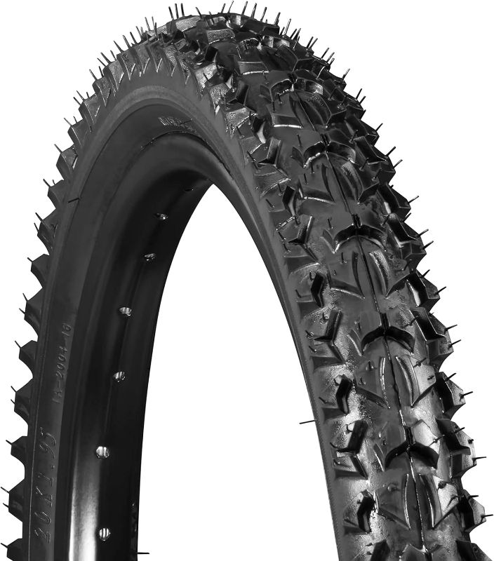 Photo 1 of Schwinn Replacement Bike Tire, 20" x 1.95" Mountain Bike Tire, Wide & Blocky Knobs, Steel Bead Construction, Fits Internal Rim Widths 19mm-29mm, PSI Range 35 to 65