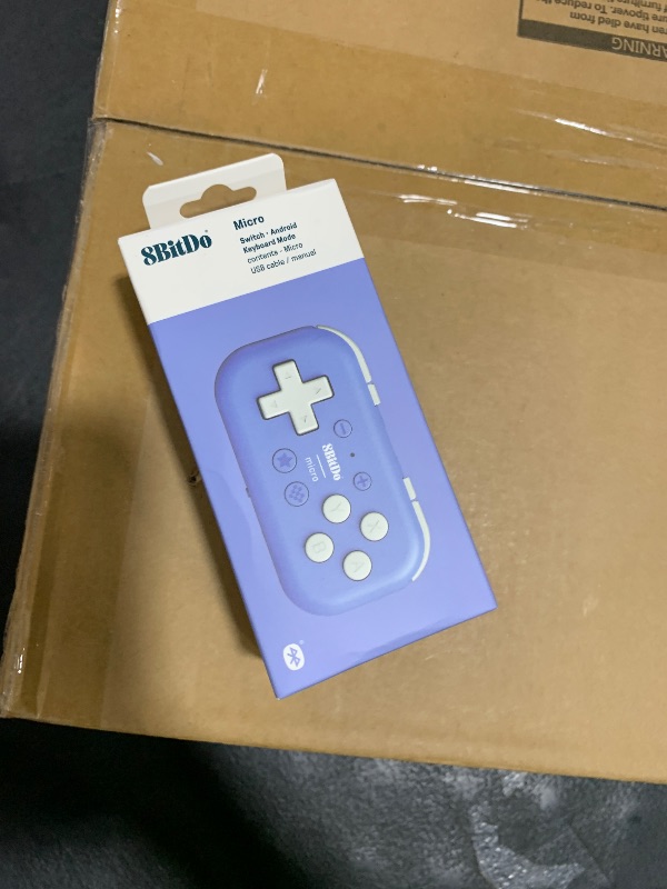 Photo 1 of Nargos 8BitDo Micro Bluetooth Key Chain Sized Mini Controller for Nitendo Switch, Windows, Android and macOS (Micro- Blue)