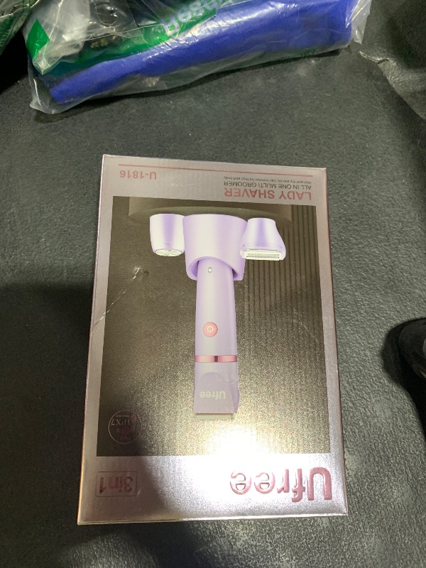 Photo 1 of Ufree Bikini Trimmer Electric Razors for Women, Rechargeable Pubic Body Hair Trimmer Electric Shaver for Legs Body Hair, Bikini Shaver IPX7 Waterproof, Gifts for Women, Purple