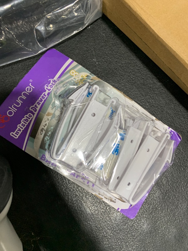 Photo 1 of Coolrunner Child Safety Drawer Locks, 8 Pack Safety Invisible Drawer Latches with Strong Adhesive for Baby Care,Only fit for Some Drawer, Please See Below Before Buying