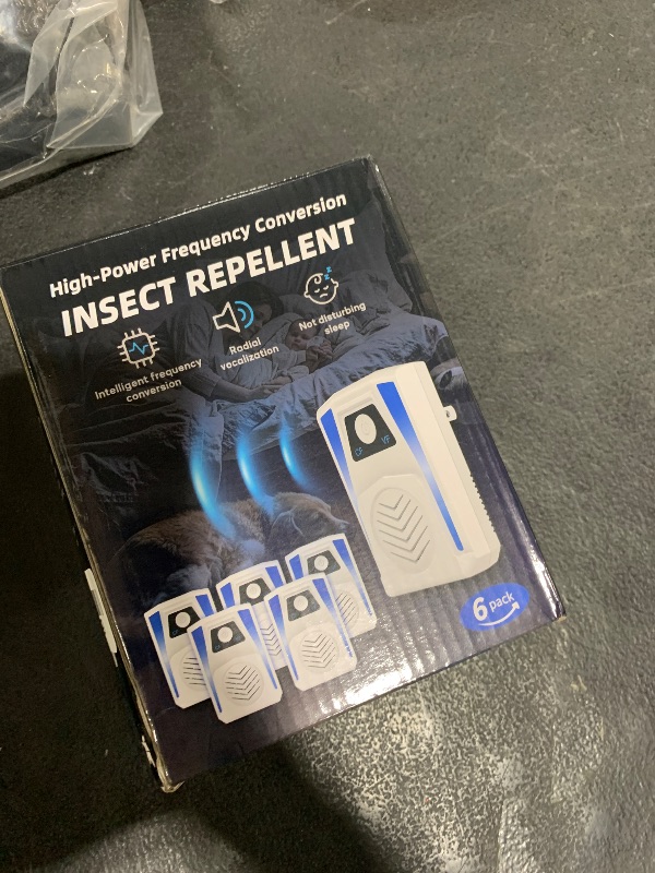 Photo 1 of (2025 Upgraded) Ultrasonic Insect & Pest Indoor Repeller, Plug-in Control Electronic Repellent for Roach, Spider, Ant, Rodent, Mouse, Bugs, Mosquito, Mice, 2 Mode Switching (6 Pack)
