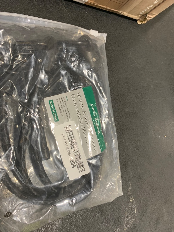 Photo 1 of 8 Pcs 18 Inch Adjustable Carabiner Bungee Cords with Hooks, Easy to Adjust from 7" to 18", Black Bungee Straps with UV-Resistance & Superior Elasticity for Cargo, Bike, Luggage, Carts, Truck, etc
