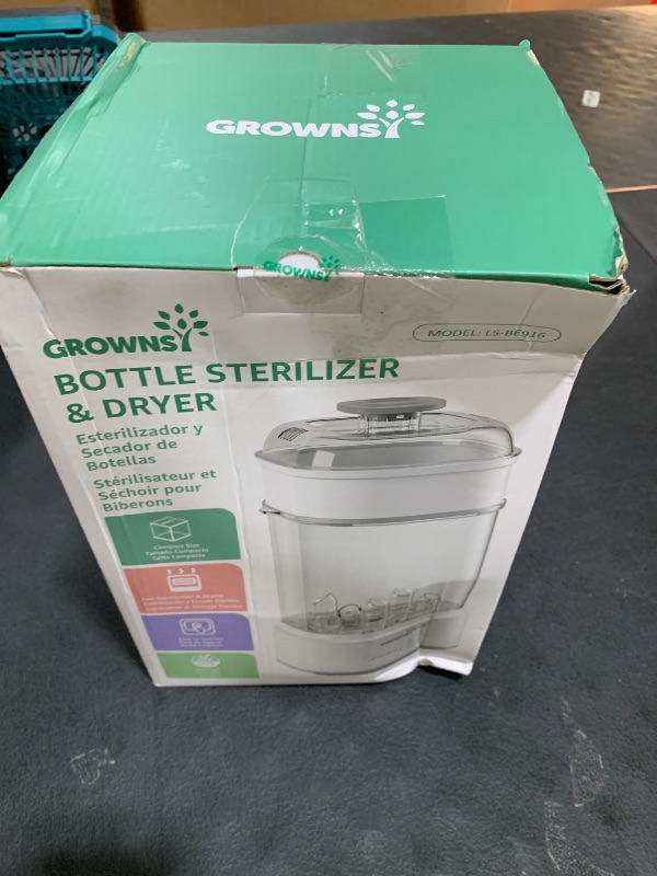 Photo 1 of GROWNSY Bottle Sterilizer and Dryer, Compact Electric Steam Baby Bottle Sterilizer (Esterilizador de Biberones), Bottle Sanitizer for Baby Bottles, Pacifiers, Pump Parts