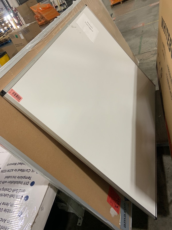 Photo 1 of VIZ-PRO Large Cork Bulletin Board, 60 X 48 Inches, Wall-Mounted Corkboard with Silver Aluminium Frame for School, Office, and Home 5' X 4'