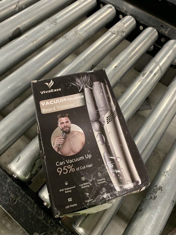 Photo 1 of VivaEase Vacuum Beard Trimmer for Men, New Version Adjustable Precision Trimming Length with 2 Comb, Electric Cordless Vacuum Trimmer for Beard, Waterproof and Rinses Easy, Blades for Skin fit