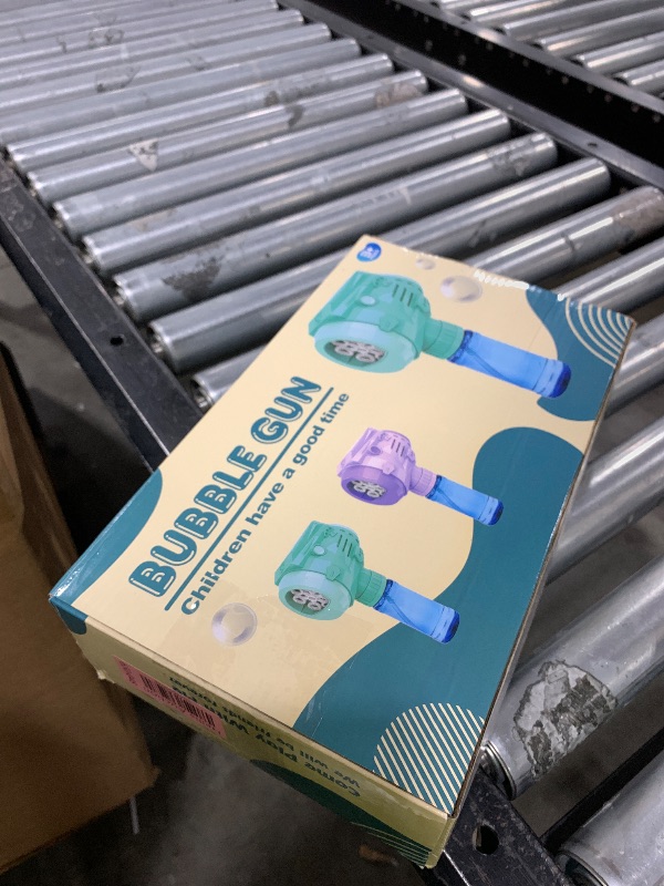 Photo 1 of Automatic Bubble Guns with Light, Zealous 2pc High Output Bubble Machines with Bubble Solution & Bubble Concentrate,Handheld Battery Operated Bubble Maker Toys for 3000+ (Bubble-White)