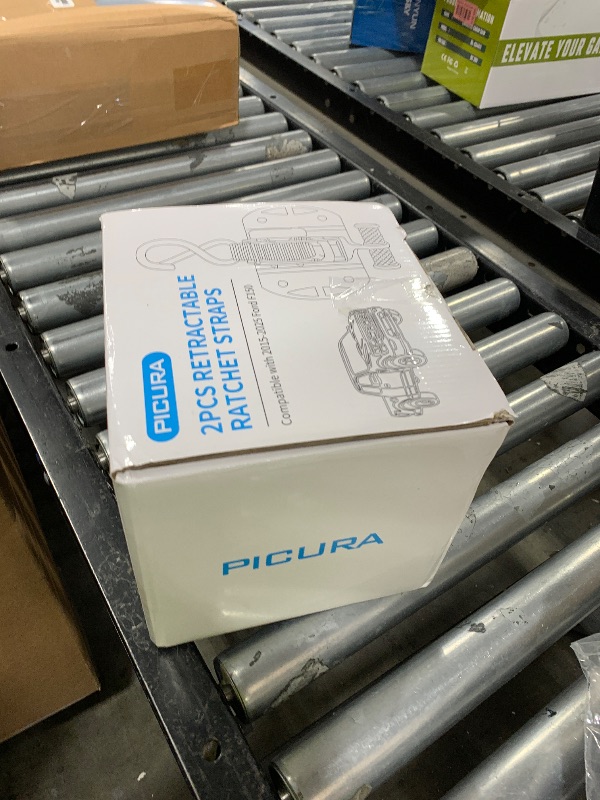 Photo 1 of 2PCS Retractable Ratchet Straps,Compatible with 2015-2025 Ford F150 Auto Retract Securing Strap,Integral Retractable Tie Down Straps for F250/F350/F450/F550,Retractable Truck Bed Ratchet Straps